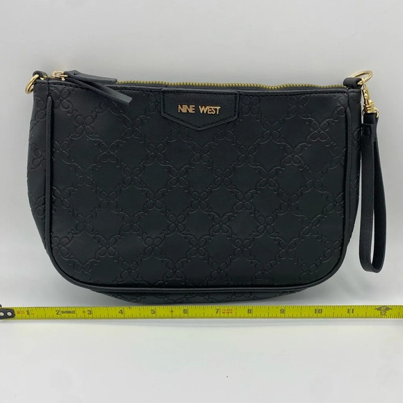 Nine West Black Gold Hardware Wristlet Travel Pouch - Picture 4 of 4